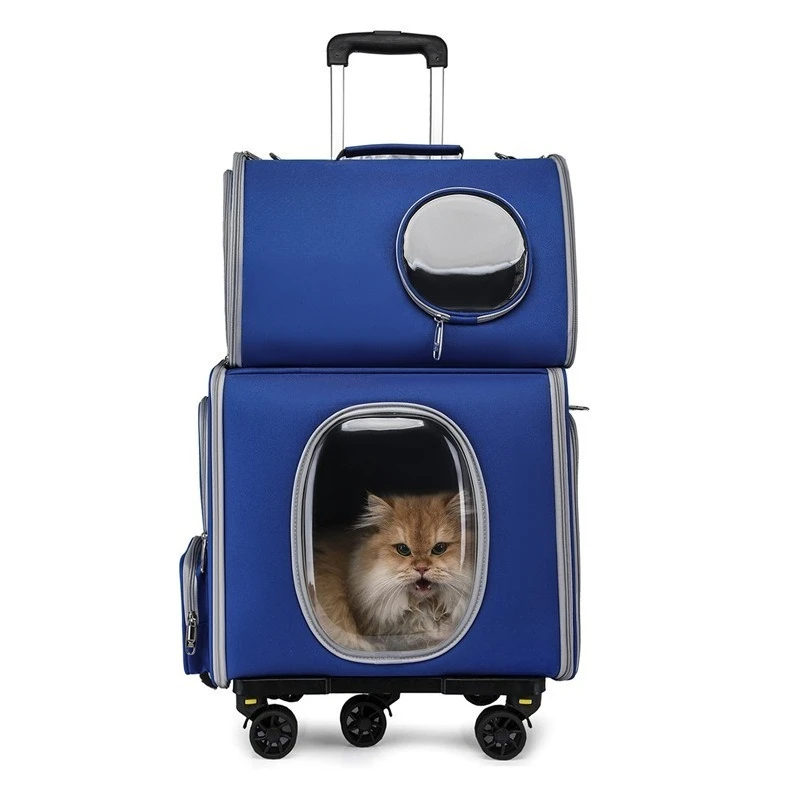 Outdoors Pet Carrying Bag Portable Breathable Cat Bags Large Capacity Puppy and Cats Travel Bag Stackable Pets Walking Bags