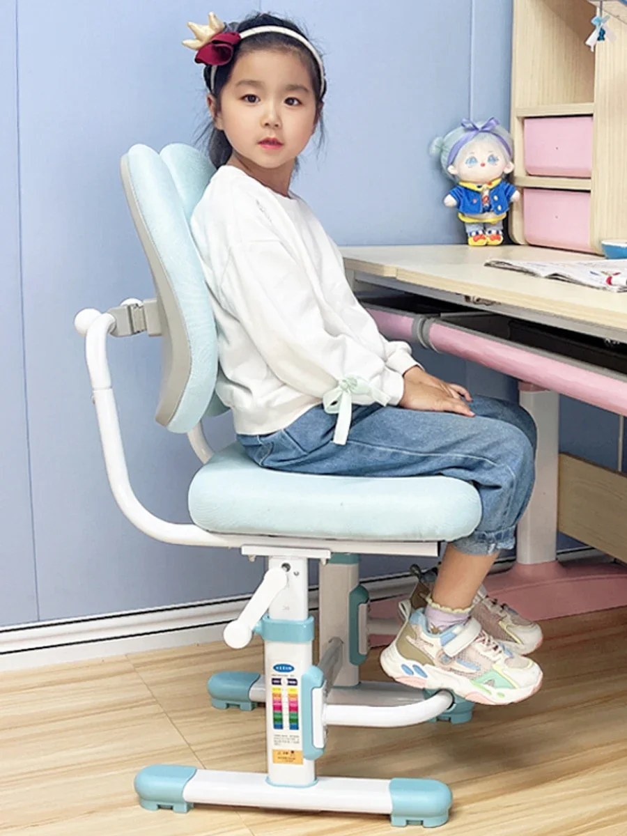 Children's Study Chair Adjustable Adjustable Adjustable Seat Backrest Stool Primary School Student Desk Chair Home Writing Chair