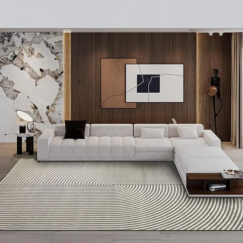 Karpet wol Selandia Baru buatan tangan, gaya Nordik modern mewah, ruang tamu kamar tidur gaya Amerika