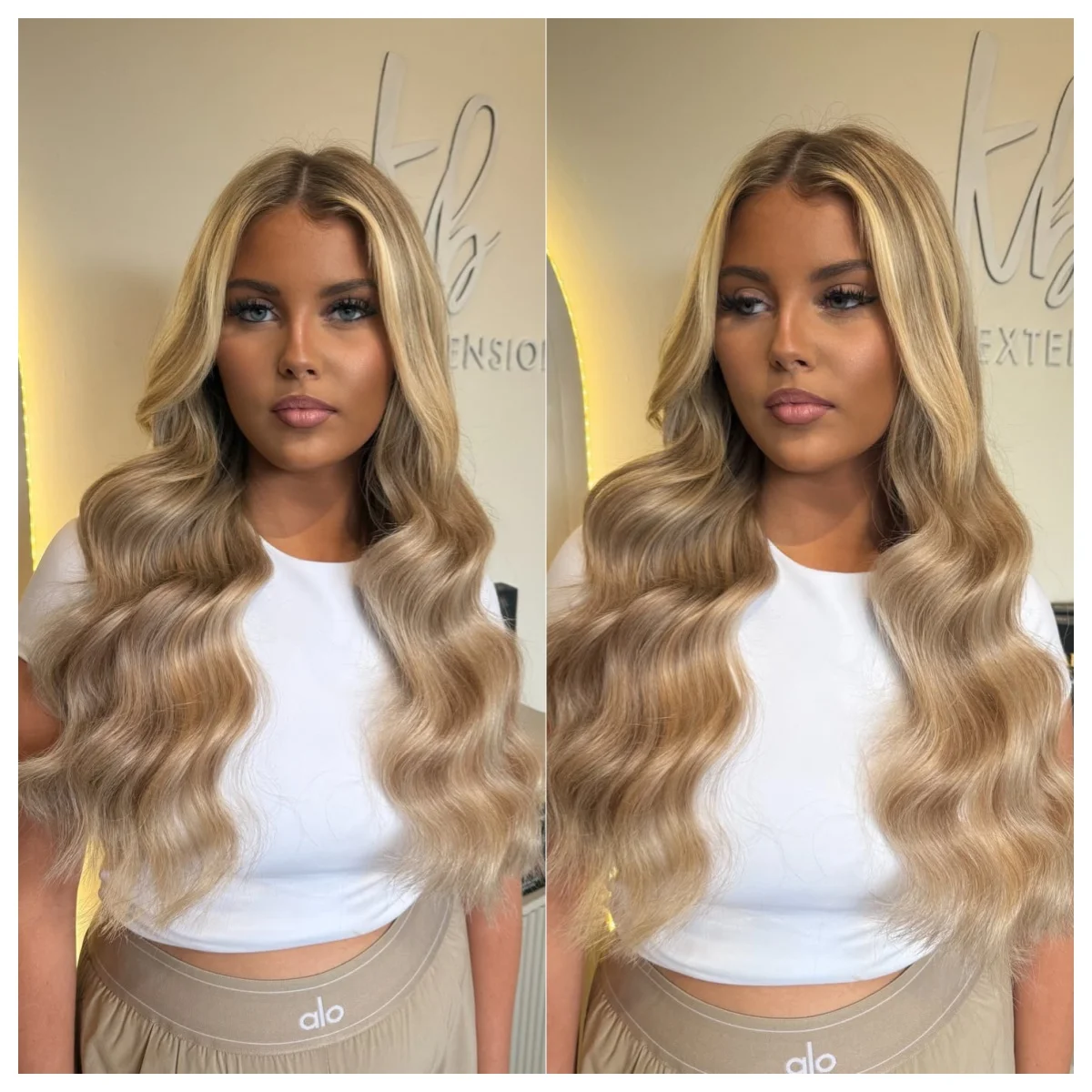 

Long Ombre Golden Blonde Deep Wave Wig 13x4 Lace Front 180% Density for Women Party Daily Use Wig