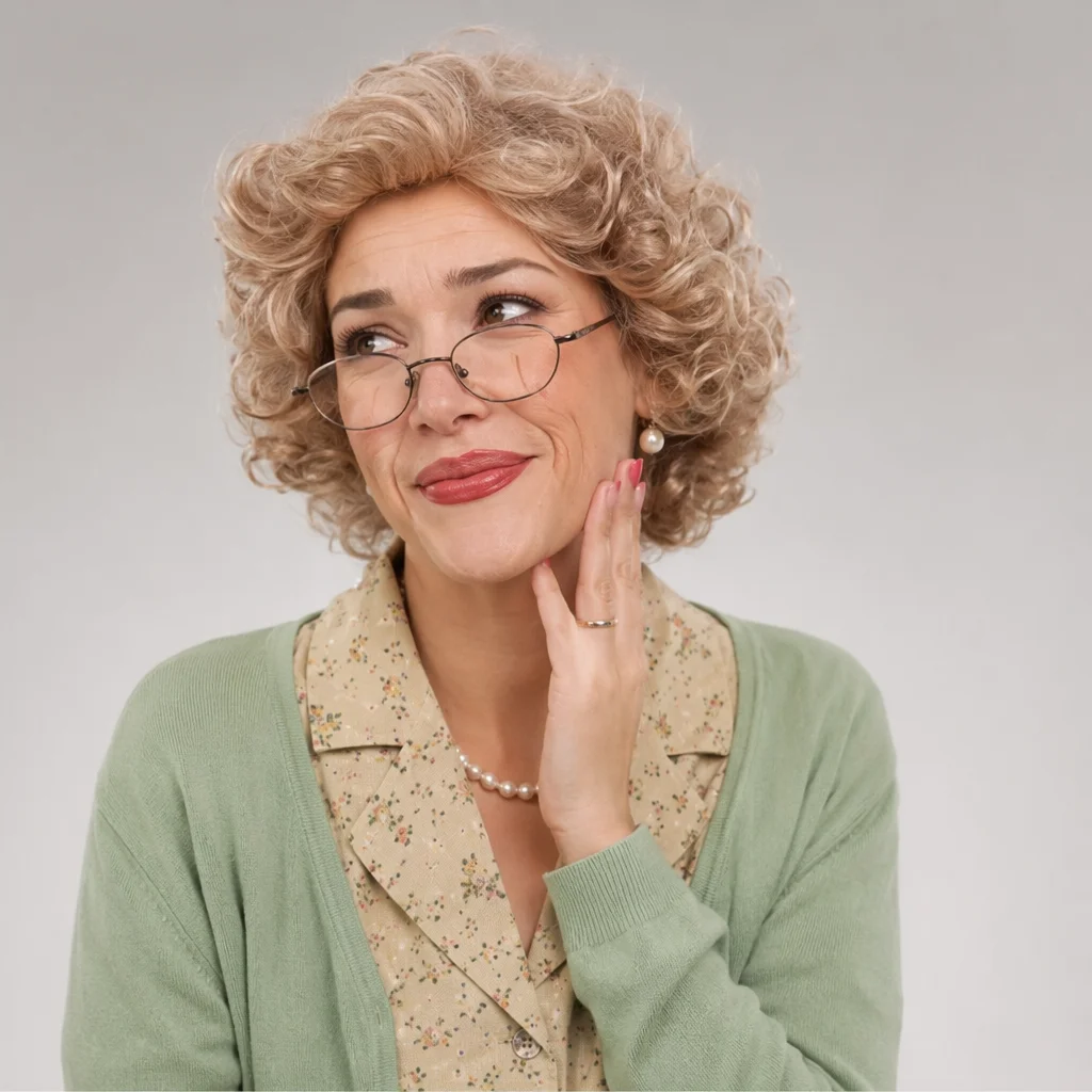 Grey White Short Curly Synthetic Hair Old Lady Halloween Costume Wig Granny Grandma Mrs Claus Party Wigs For Women