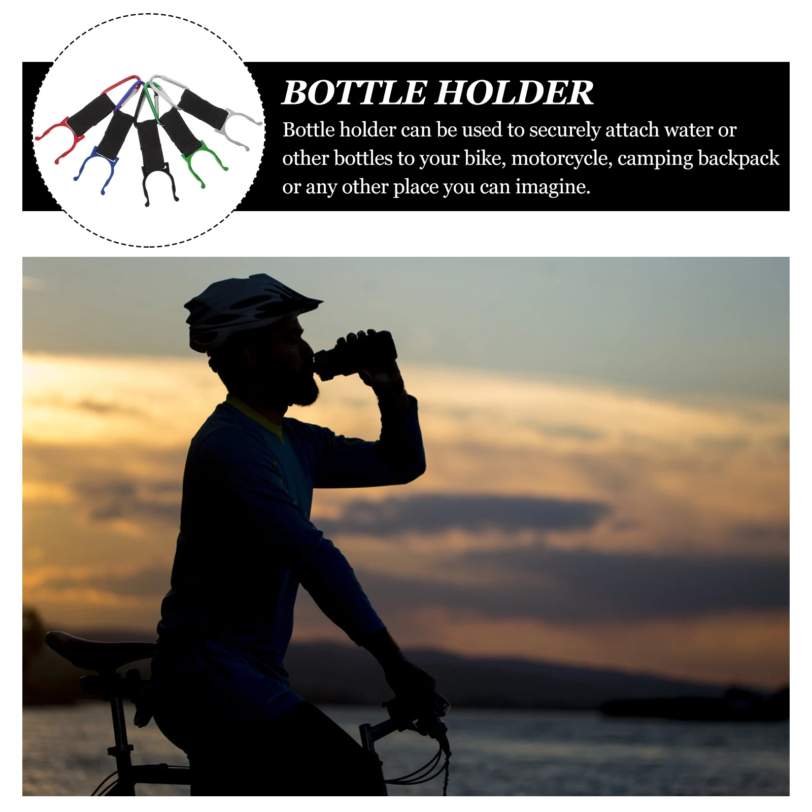 

10pcs Water Bottle Quick Buckle Clips Portable Design for Hiking Camping Bottle Holder Bike Backpack-Compatible