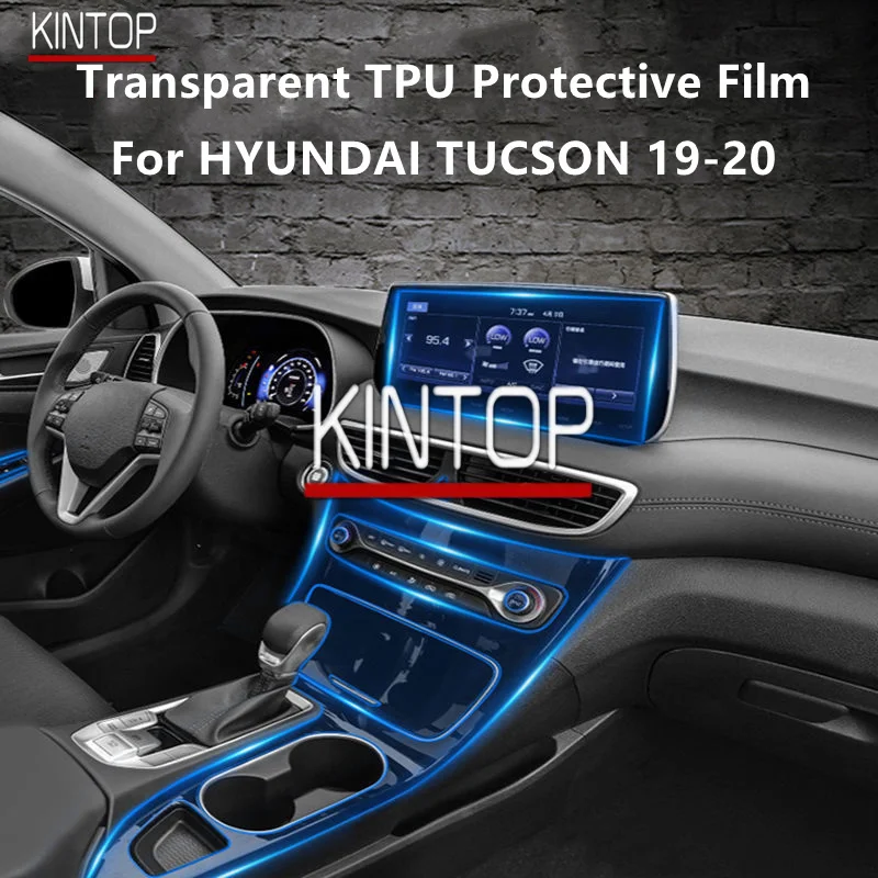 

For HYUNDAI TUCSON 19-20 Car Interior Center Console Transparent TPU Protective Film Anti-scratch Repair Film Accessories Refit