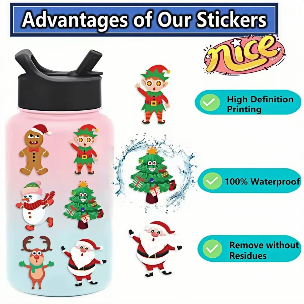 8-48 ورقة عيد الميلاد الأطفال DIY بها بنفسك لغز ملصق ألعاب يونيكورن جعل وجه مضحك تجميع بانوراما ملصقات الاطفال ألعاب تعليمية