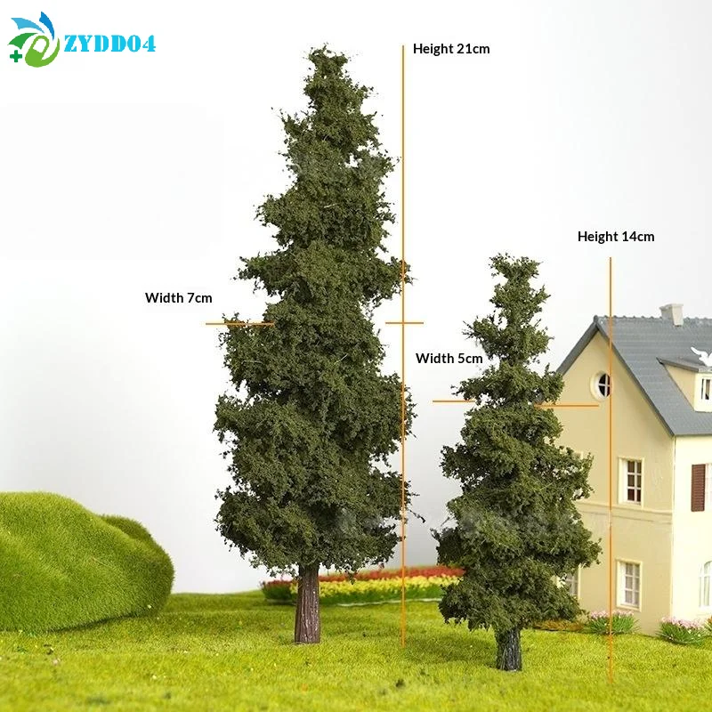 

● 1 шт. 14/21 см Модель сосны для железнодорожного макета, имитация деревьев из проволоки, материал для песочницы, ручная работа, декор для ландшафта своими руками