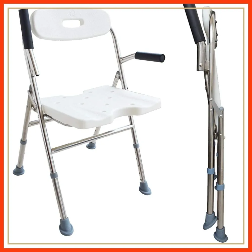 

Medical Shower Bath Seat with Handle for Seniors Disabled, Adjustable Height, Portable Bench