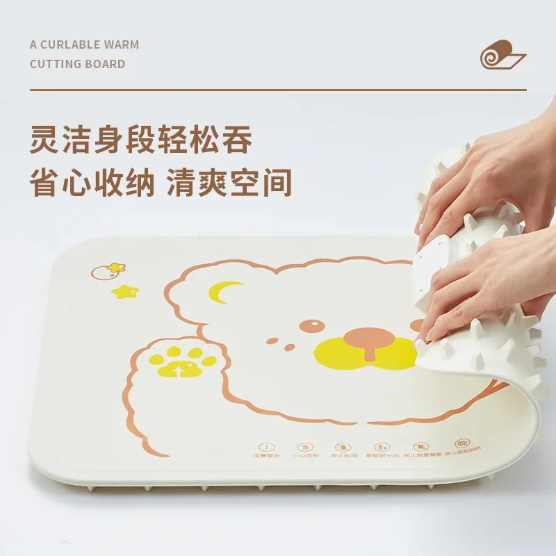 لوح عزل مع وسادة سيليكون ، لوح خضروات قابل للطي ، خضروات دافئة ، أرز الكنوز ، منزلية