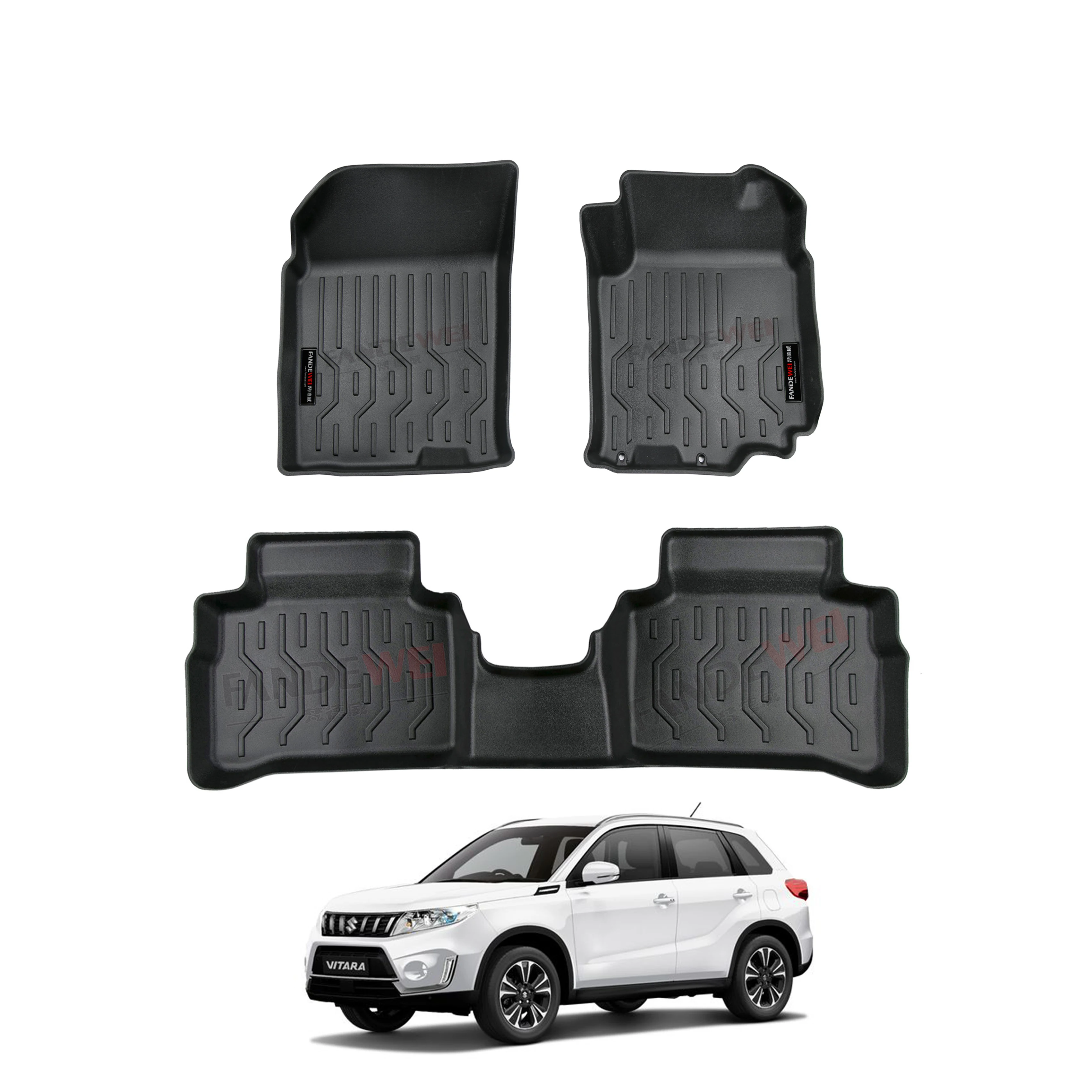 

лучшие автомобильные коврики по индивидуальному заказу для Suzuki Vitara RHD 2021+, уникальные 3D водонепроницаемые противоскользящие автомобильные коврики, ковер для глубоких блюд