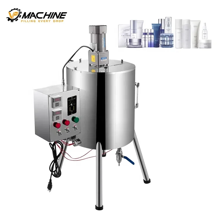 VP 5L industrial homogenizer mixer cosmetic detergent stainless mixing tank with agitator