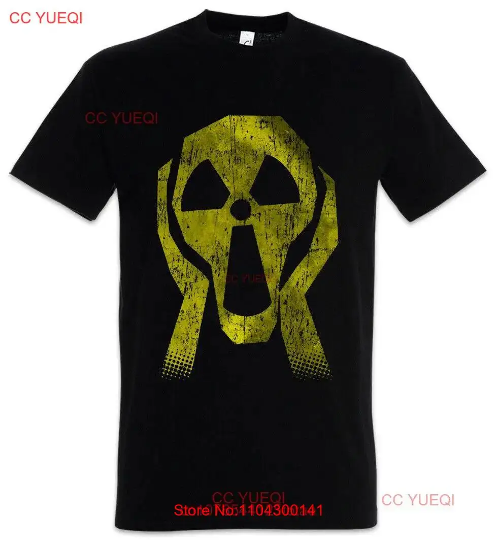 Radioactive Face T Shirt Radiation Caution Danger Nuclear Power Screm Station long or short sleeves