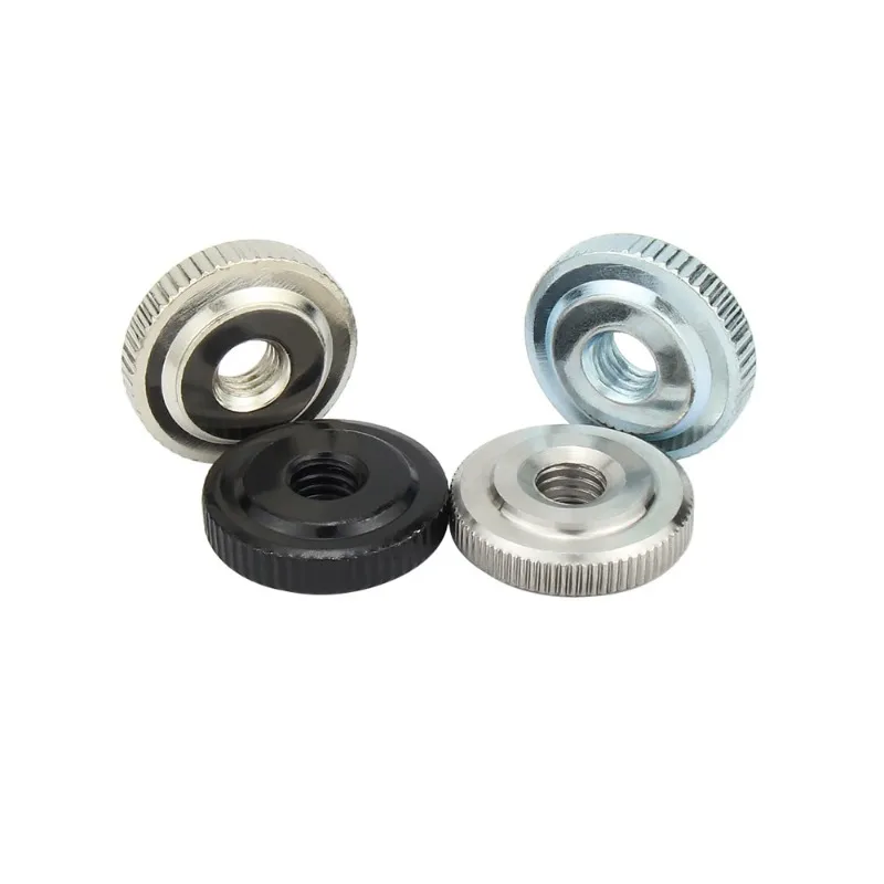 GB807 탄소강 304 스테인리스 스틸 널링 썸 너트 수동 조임 너트 M2 M2.5 M3 M4 M5 M6 M8 M10 M12