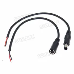 18AWG 7.4mm x 5.0mm / 7.4*0.6mm DC Jack Plug Male Female Stripped Cable 10A For Hp Dell Laptop Notebook Adapter Replacement Cord