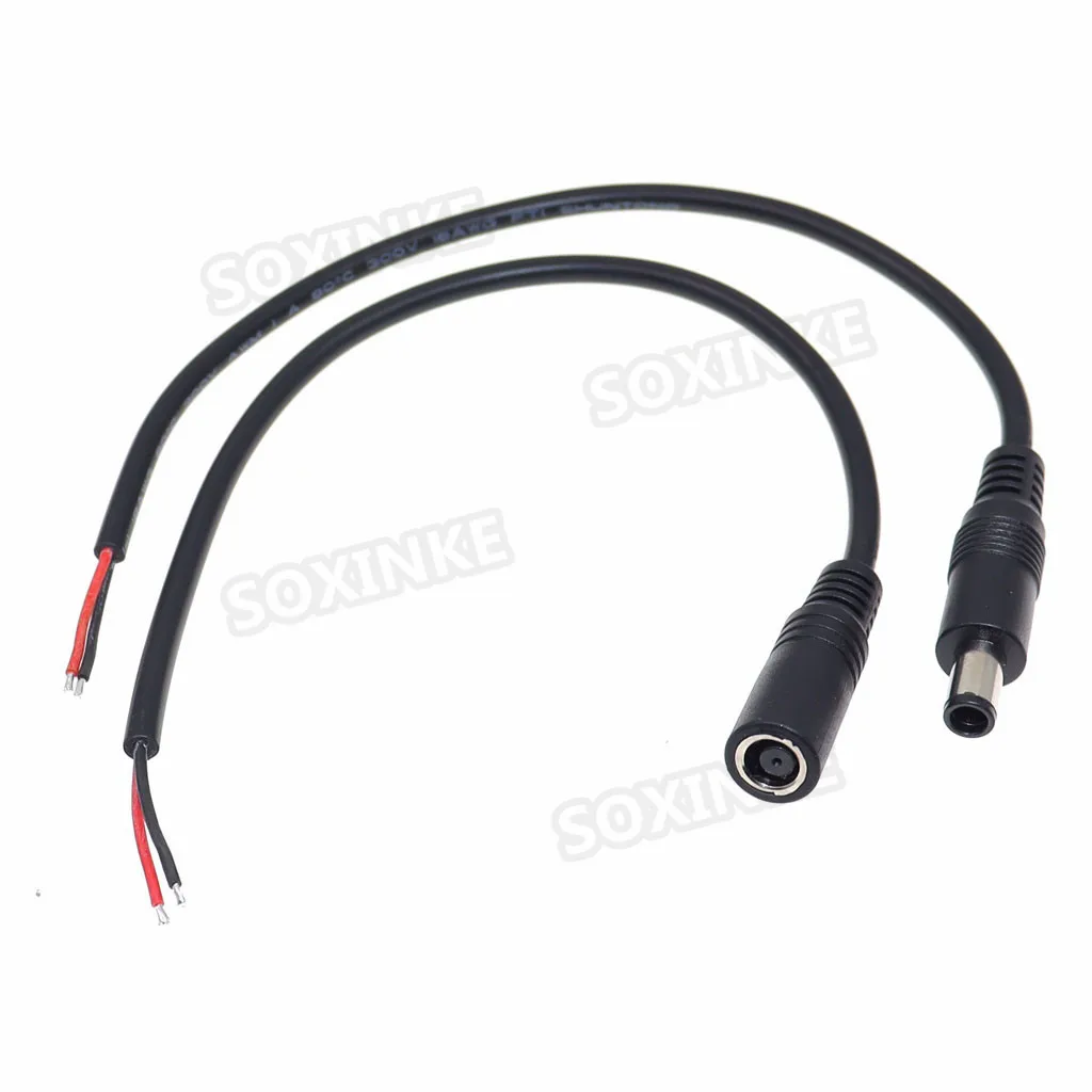 18AWG 7,4 mm x 5,0 mm / 7,4 * 0,6 mm Wtyczka DC Jack Męski żeński kabel z izolacją 10A Do laptopa Hp Dell Adapter do notebooka Przewód zamienny