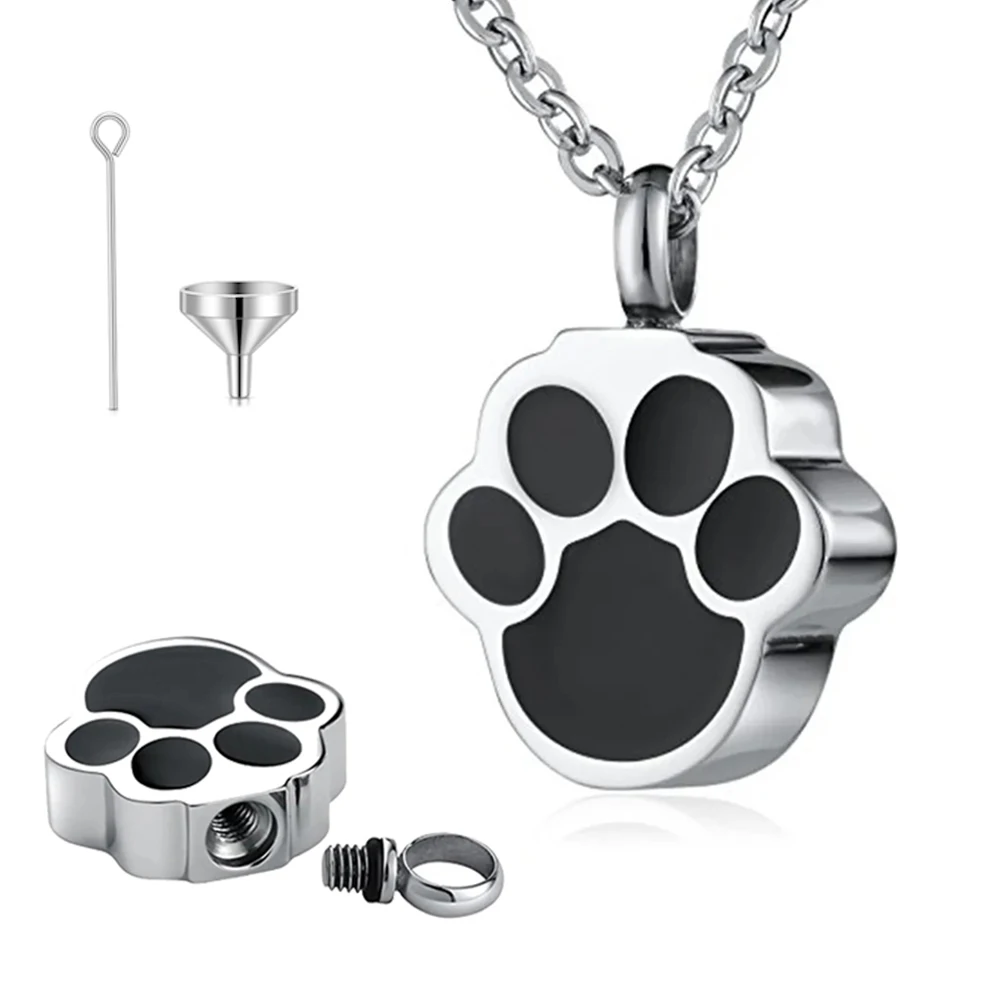 New Create Beautiful Memories Forever with this Exquisite and Elegant Paw Print Necklace - Cherish Your Beloved Pet with a Heart