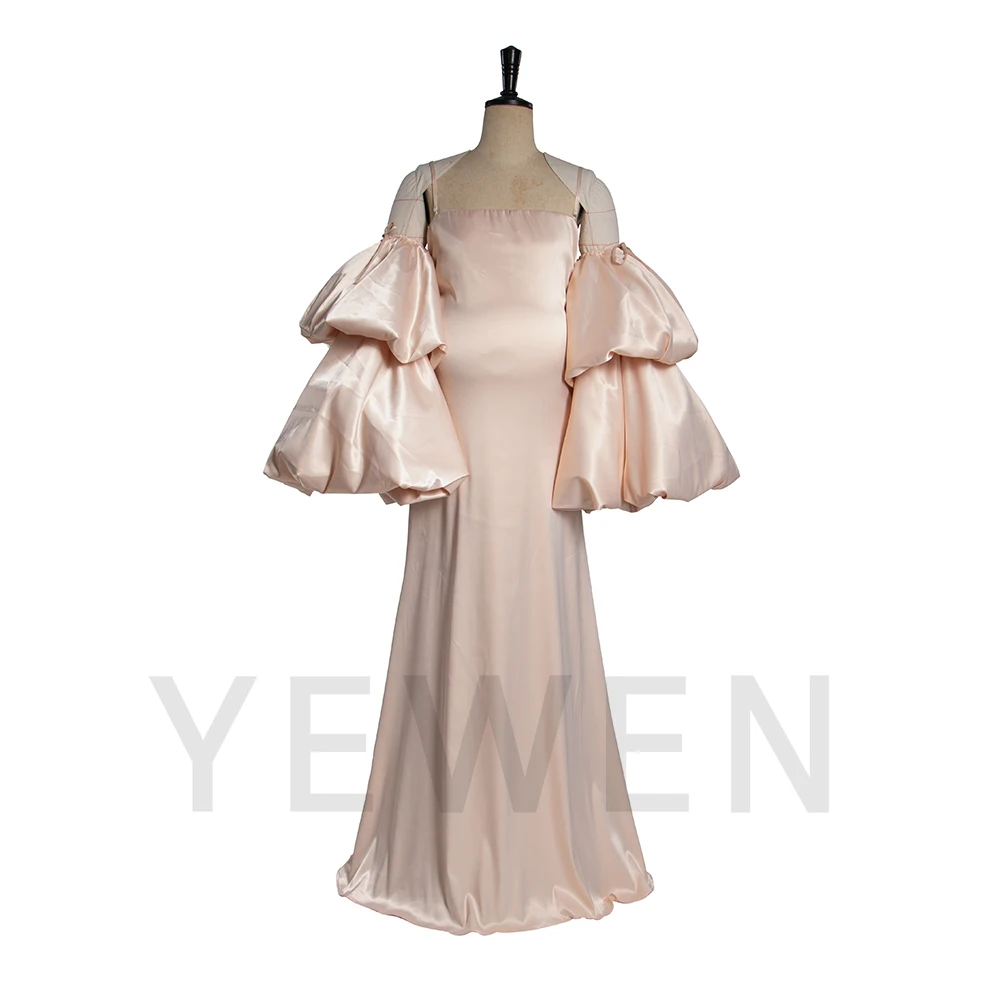 Custom Maternity Photoshoot Dress Oversized Puff Sleeve Long Dress for Pregnant Women for Photo Shoot Baby Belly Shooting Dress