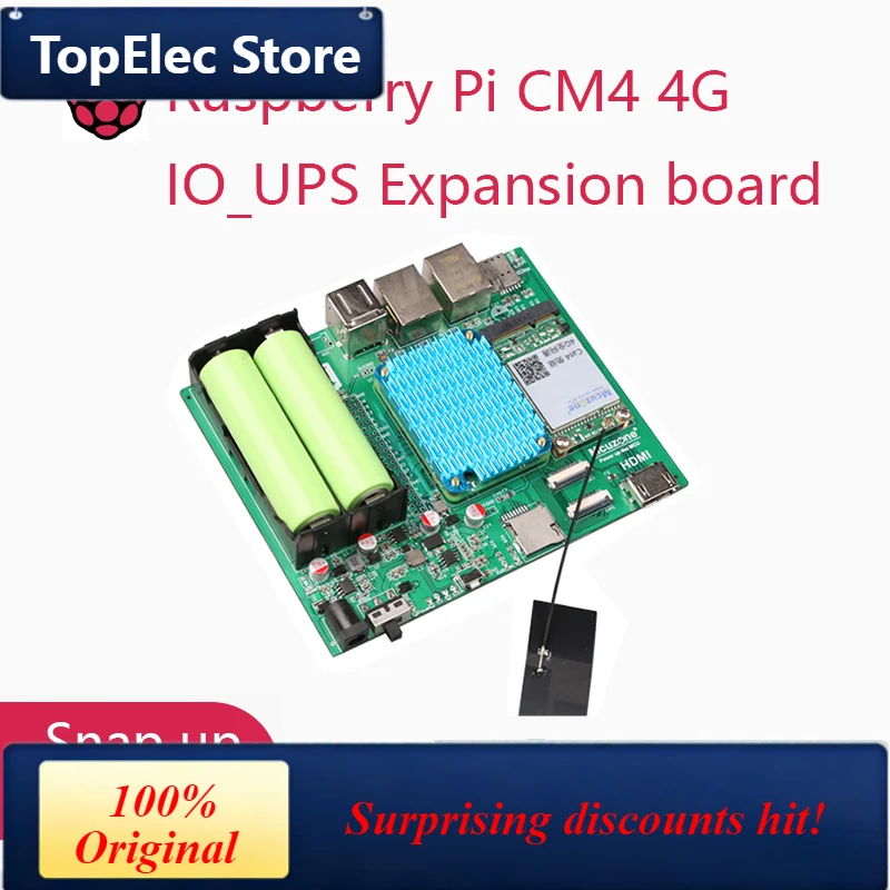 TopElec Raspberry Pi CM4 4G IO_UPS Expansion board 4G LTE CAT4