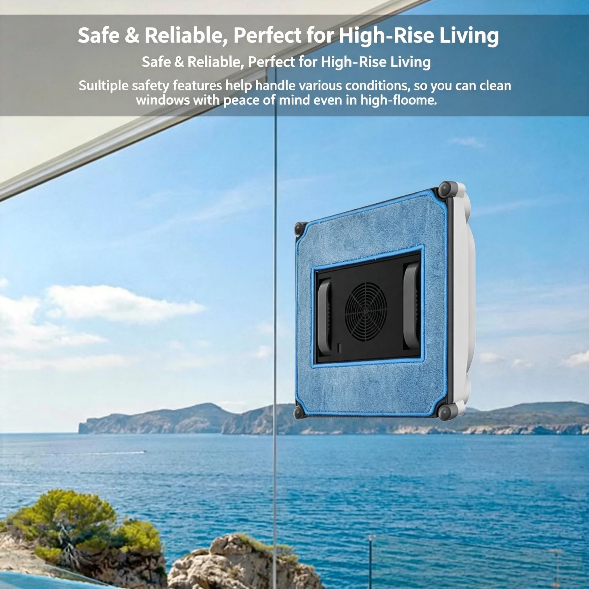 Window Cleaning Robot Square Dual Water Spray Automatic Smart Route Planning Remote Control Household Window Washing Magic Tool