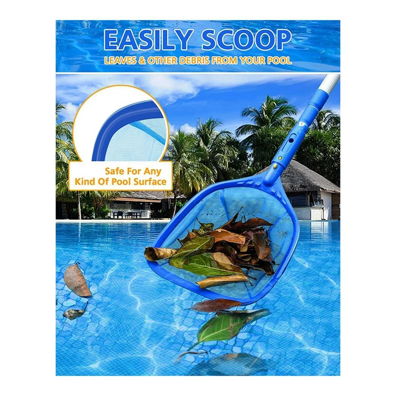 Pool Skimmer Net,For 1-1/4Inch Pole, Pool Skimmer For Cleaning Pool, Spas,Ponds And Kids Inflatable Pool