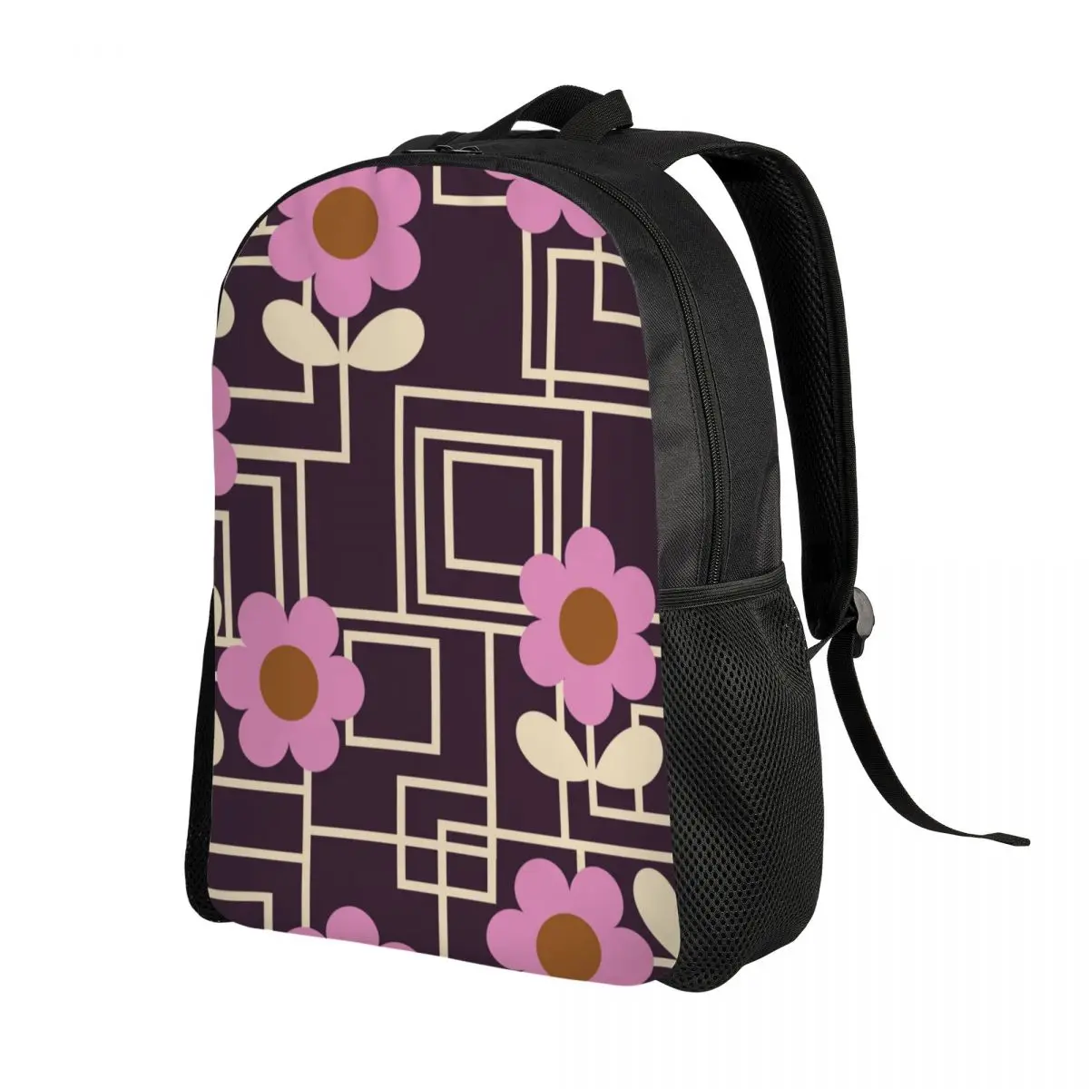 Custom Print Maze Flower Orla Kiely Backpacks for Women Men College School Students Bookbag Fits 15 Inch Laptop Bags