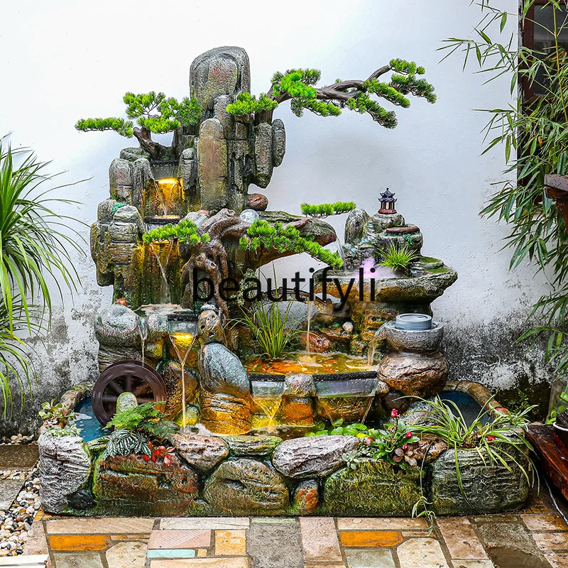 

Large rockery fountain living room, garden and courtyard ornaments, landscaping landscape waterfall