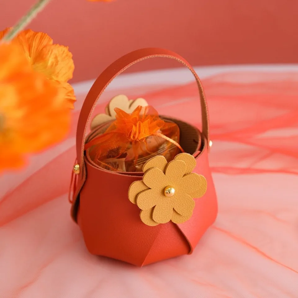 10/20/30 Stück Tragbare Mini-Leder-Blumentaschen, Süßigkeitenboxen, Gastgeschenke für Hochzeiten und Partys, Weihnachts- und Hochzeits-Souvenirs für Gäste, Verpackung – Detail 6