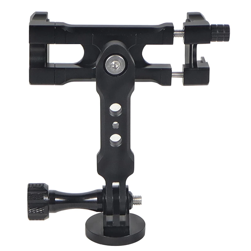 Horizontal Vertical Shooting Tripod Phone Mount Holder Clamp Clip for Gopro w Cold Shoe 1/4'' Arri Locating Hole Quick Release