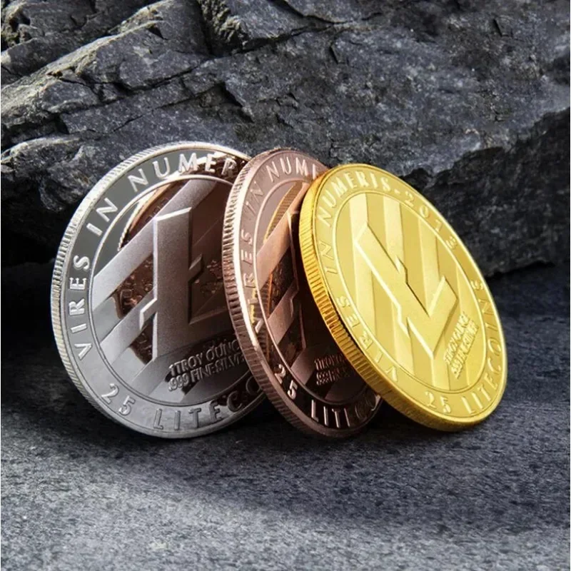 Litecoin Coin Commemorative Coin Collection Virtual Lucky Coin Souvenirs Home Decoration Crafts Desktop Ornaments Great Gift