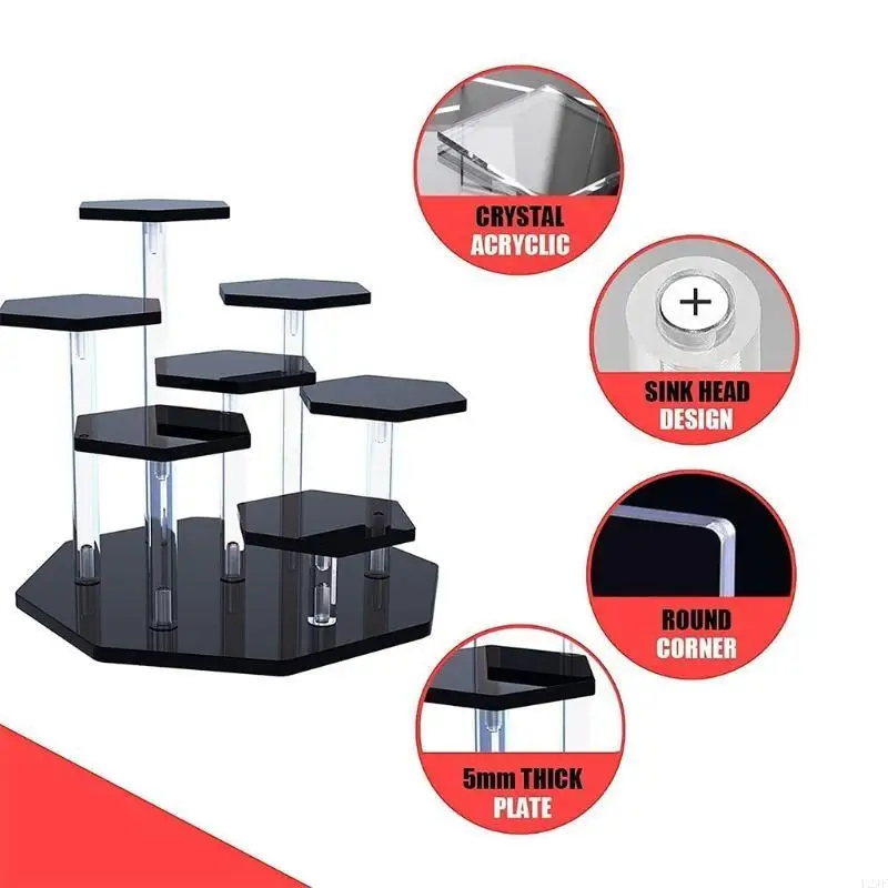 Acrylic Display Stand for Figures Collectibles and Dolls Jewelry Action Figures Collection Holder 7-Tier