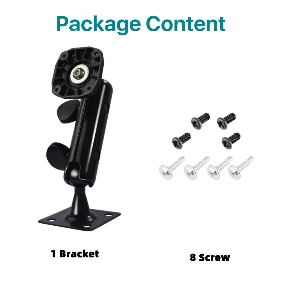 Vehicle Monitor Mount  Steel Spherical Bracket 180° Rotatable for 7 9 10 10.36 Inch Screens, Universal Dashboard/Desktop Holder