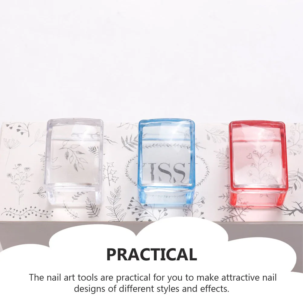 

3 шт., штамп для дизайна ногтей, прозрачные маникюрные штампы для Diy, французский дизайн, салон, простые инструменты для переноса ногтей