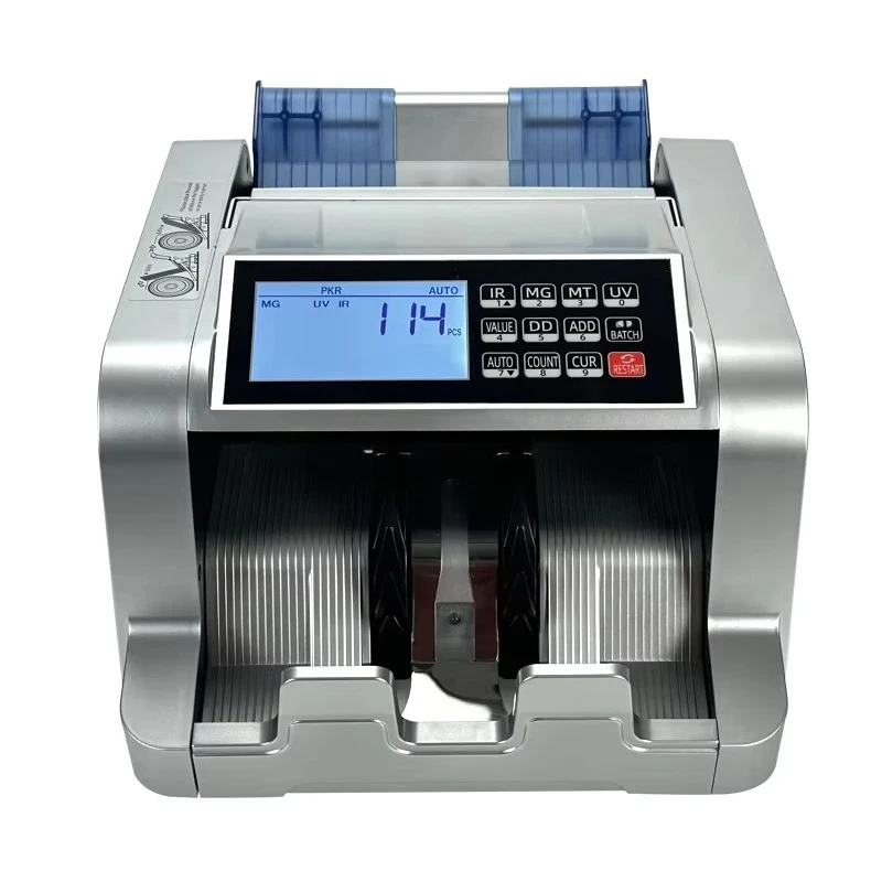 Máquina Contadora de Billetes PKR USD EUR, Detector de Billetes con Tecnología UV/MG/IR y Calculadora
