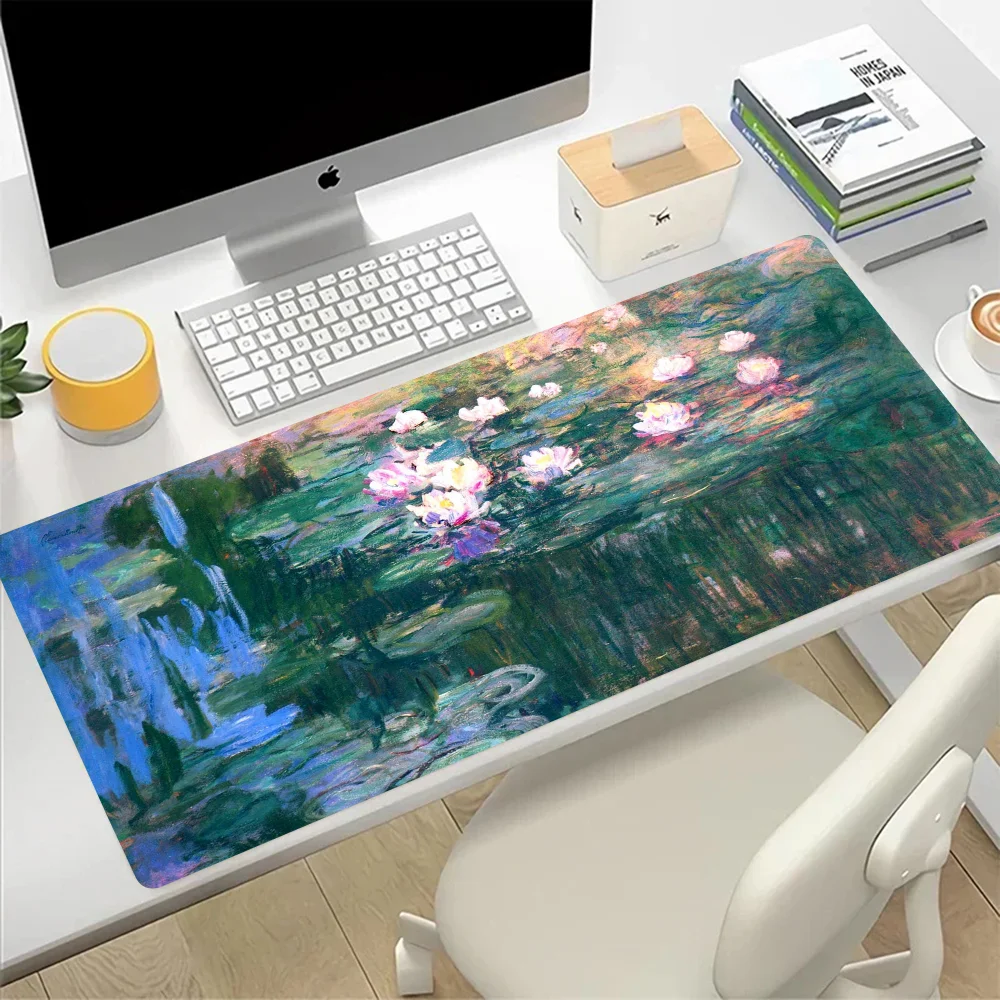 Claude Monet Art Large Mouse Pad Gaming Mousepad PC Gamer XXL Computer Office Mouse Mat Keyboard Mat Desk Pad Laptop Mausepad