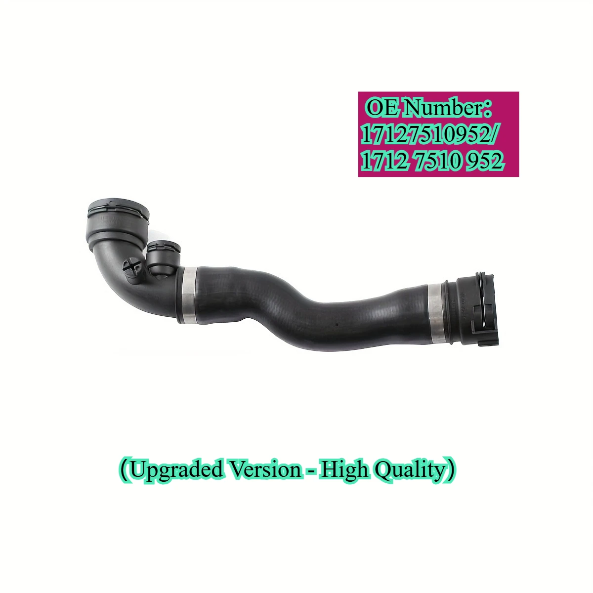 Upper Radiator Coolant Hose For BMW E46 323Ci 328Ci 323i 328i 325Ci 325i/325xi 330Ci 330i/330xi, 17127510952 (Upgraded Version)