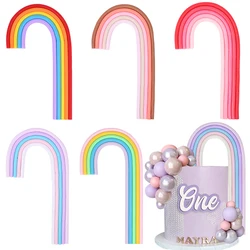Rainbow Cake Topper for Kids Girls Birthday Cake DIY Decoration Baby Shower Wedding Cake Dessert Decor Unicorn Party Supplies