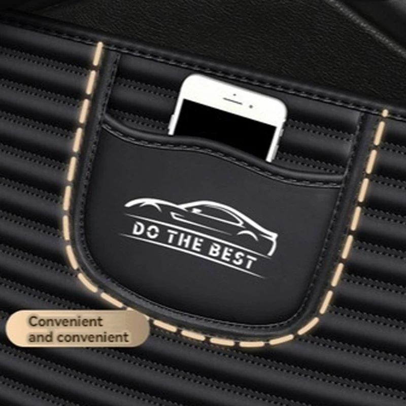 7D Custom Double-layer Leather Car Floor Mats For Porsche All Models 911 Panamera Cayman Cayenne Auto Accessories Car Protector