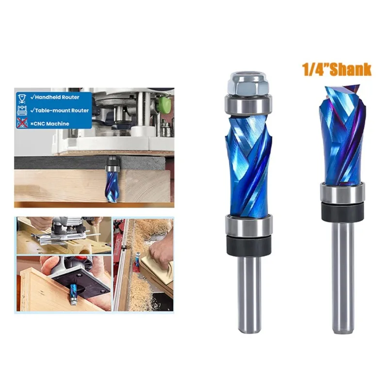 Spiral edge trimmer, hard alloy composite milling cutter, edge trimming, slotting trimming, spiral woodworking milling cutter