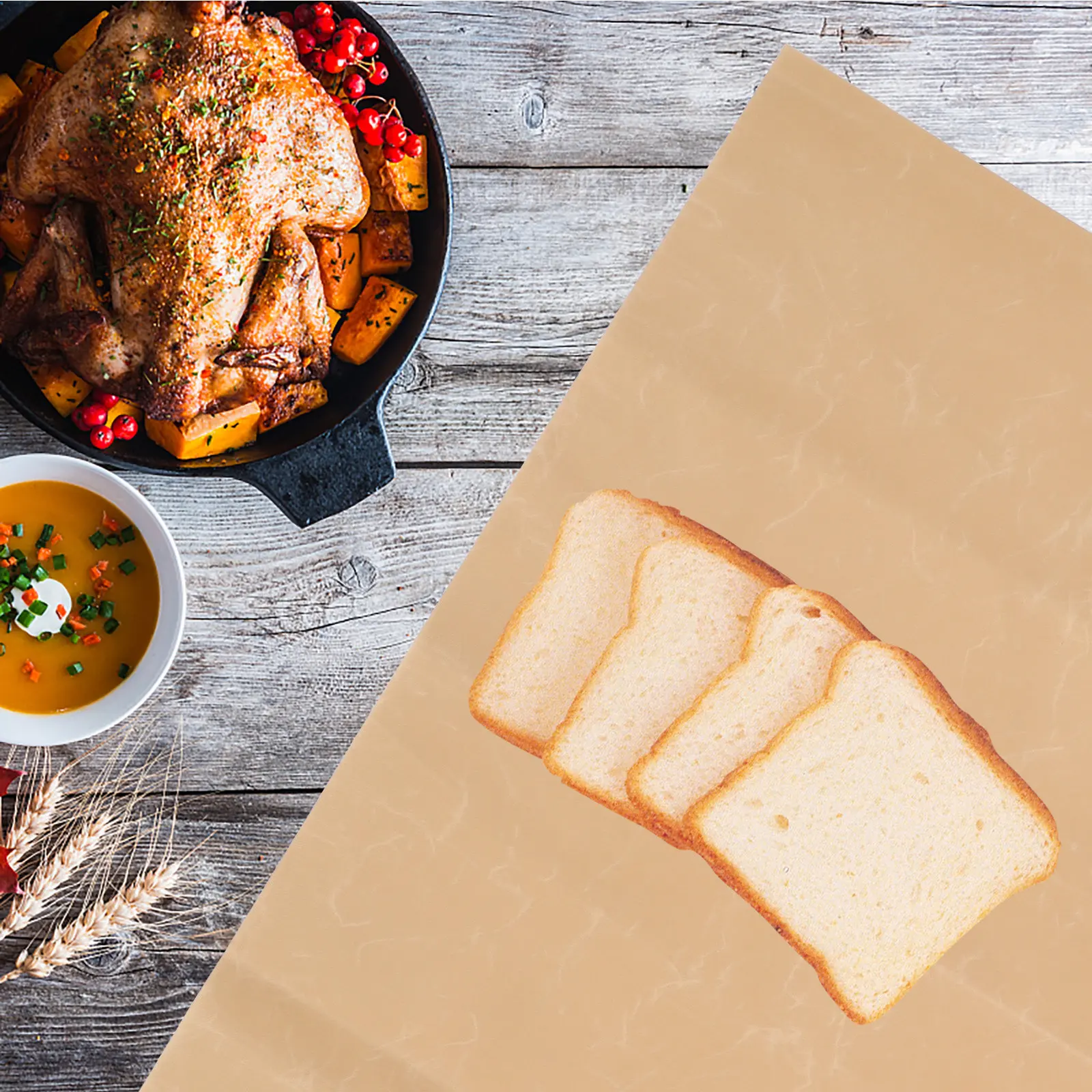 3 Piezas de Láminas Reutilizables Antiadherentes para Horno, Revestimiento para el Fondo del Horno, para Hornear Galletas, Macarrones, Rollos de Carne y Vegetales