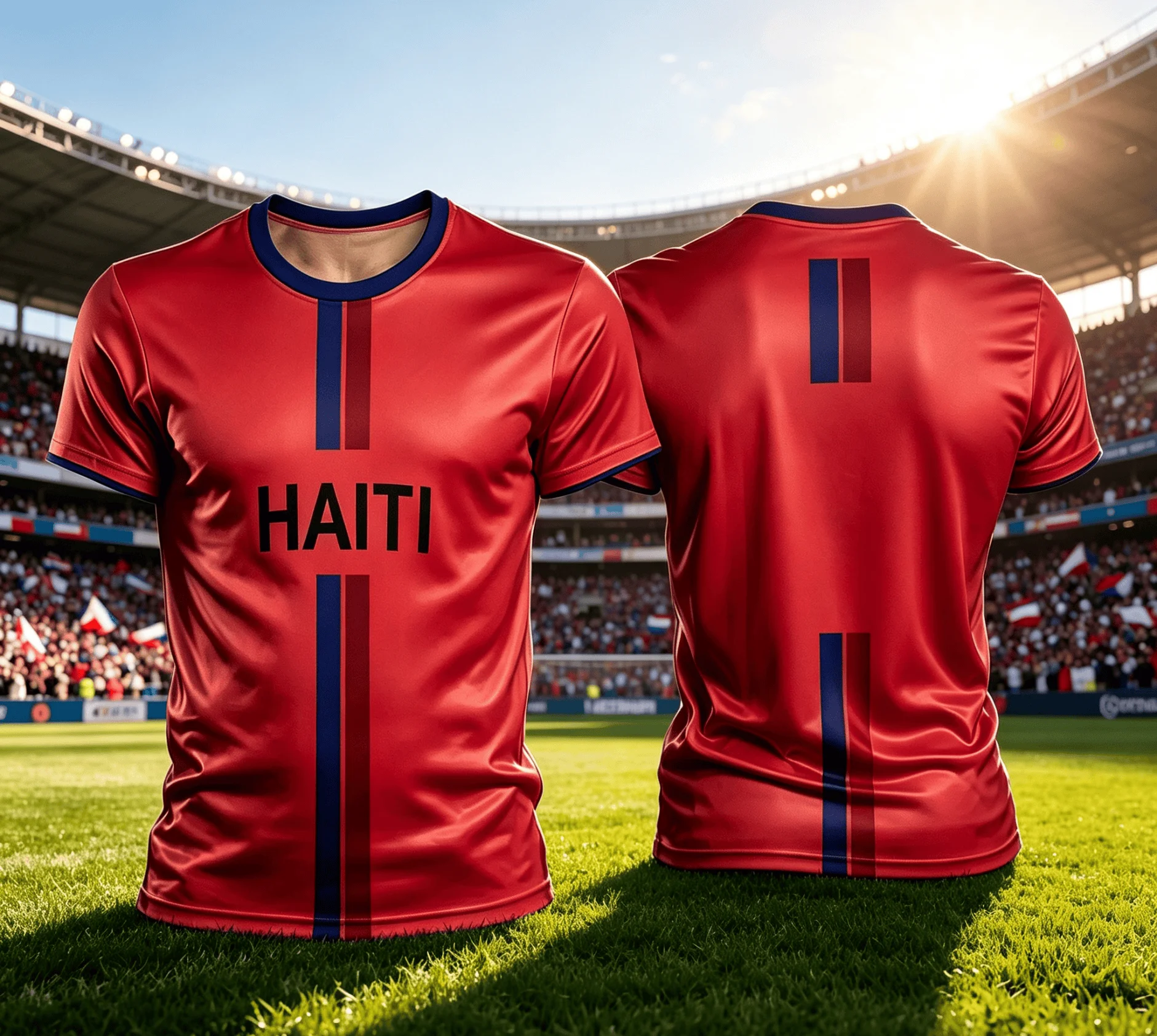 Haiti Themed Fan Jersey Breathable Quick Dry Football Shirt