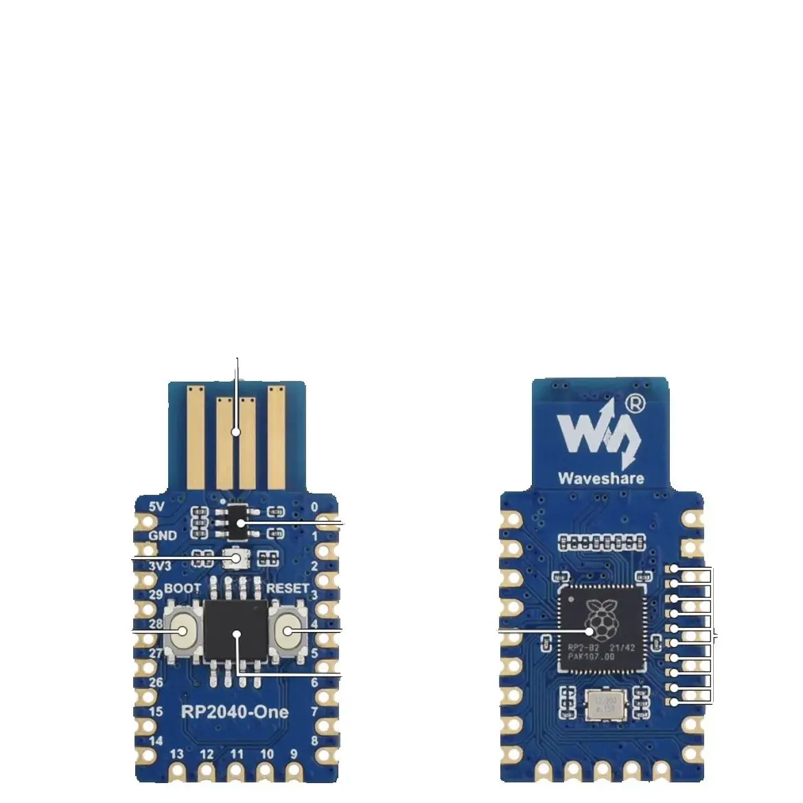 

RP-2040 development board, microcontroller, based on RP2040 dual-core processor