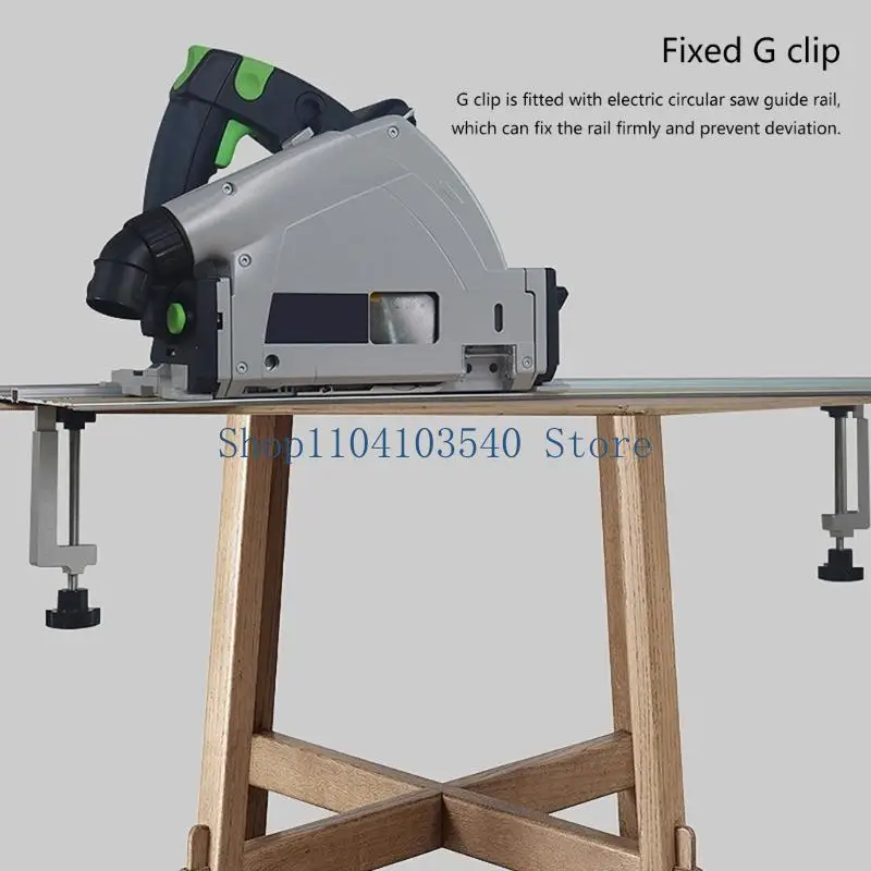 02DC تركيبات متينة ومتعددة الاستخدامات موثوقة مشبك ألومنيوم أداة نجارة مستقرة ودقيقة متينة لمنشار الطاولة دليل السكك الحديدية #2