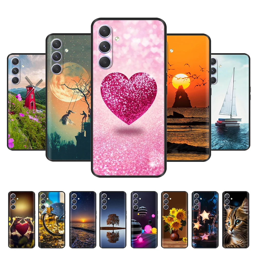 Dla Samsung Galaxy A55 5G Etui 6,6\'\' Miękki silikon TPU Etui na telefon dla Samsung A55 Fundas A55 Bumper Shockproof Capa