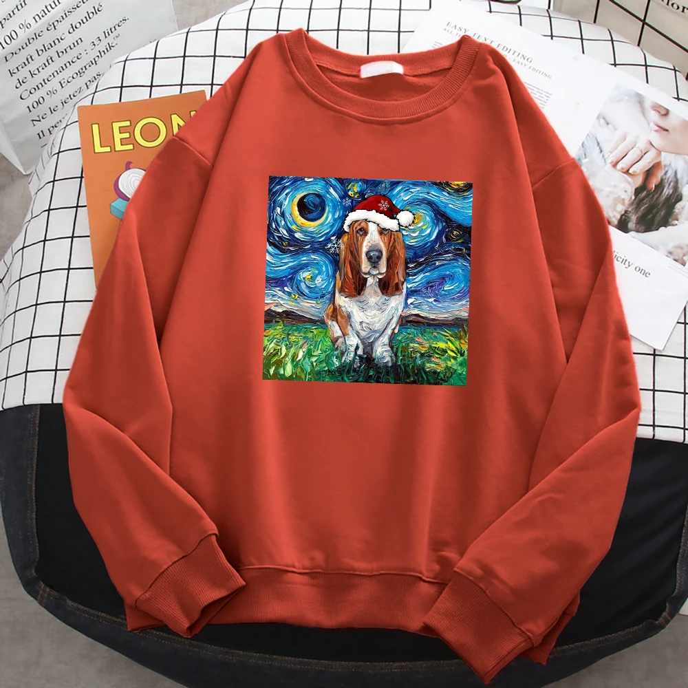 Basset Hound Santaman Hoody Xmas Gift Simple Comfortable Tracksuit Fashion Hooded Warm Streetwear Oversize Loose Male Pullover