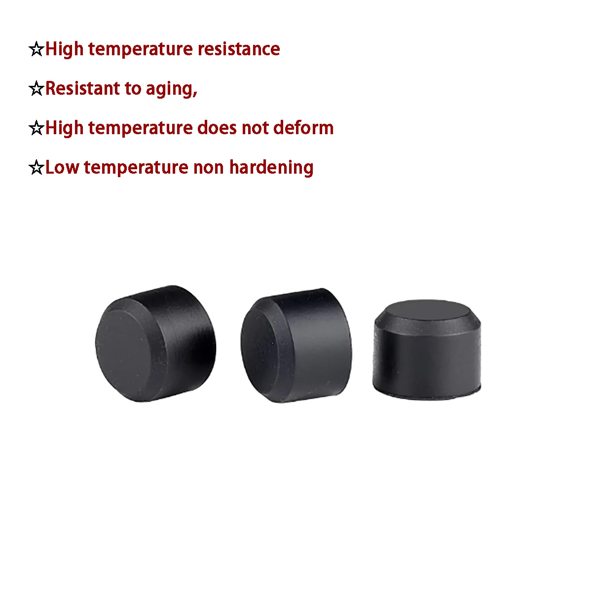 High Temperature Resistant Cylindrical Soft Silicone Plugs - Solid Round Small Hole Sealing & Protection Stoppers