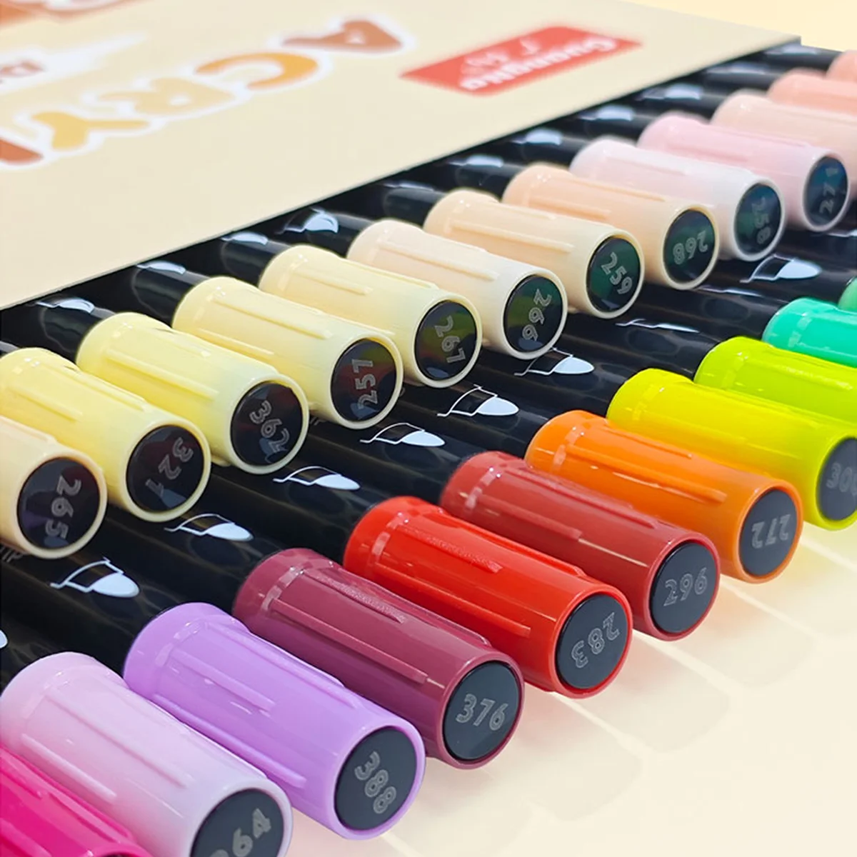 24/48 色/ボックス肌のトーンダブルヘッドアクリルマーカーペン DIY 絵画落書き、マーキング、ファッション絵画画材