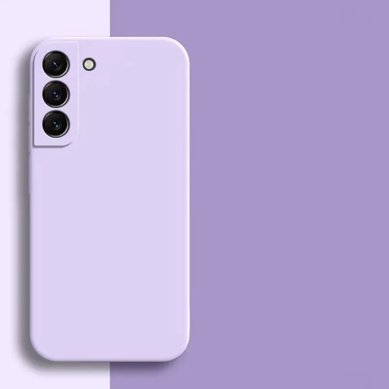 Quadratische Flüssigsilikonhülle für Samsung Galaxy S21 S22 S23 S24 S25 FE Cover S 21 22 23 24 25 Plus Ultra Kamera-Schutzhülle – Detail 2