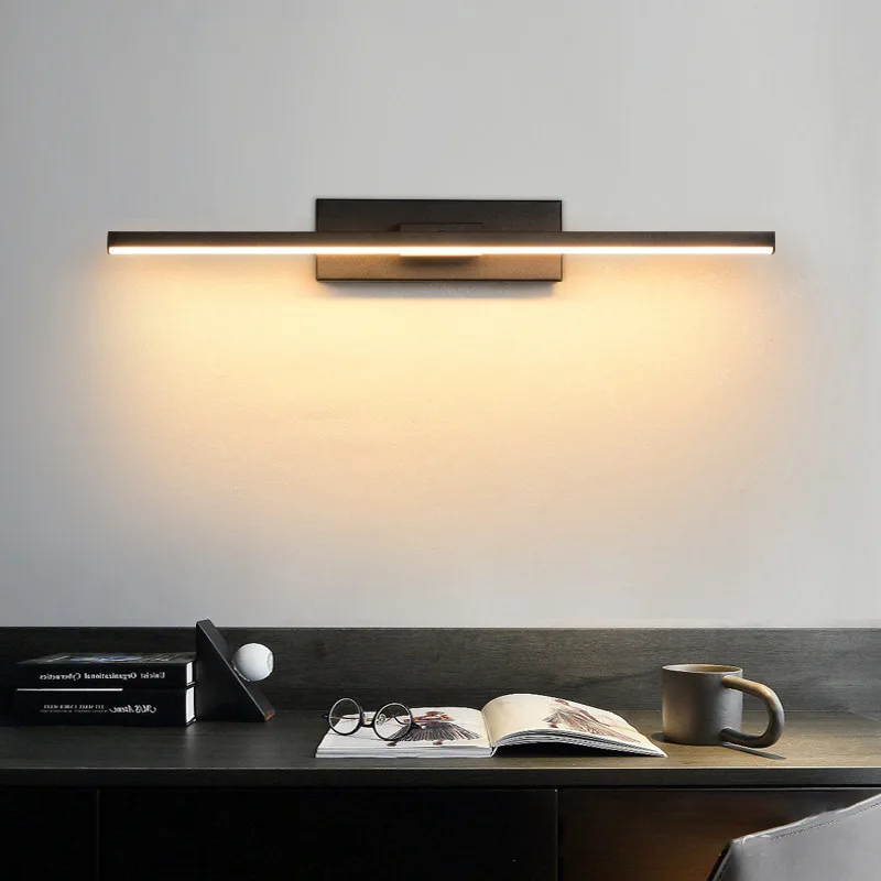 Modern creative bathroom light mirror cabinet light mirror headlight, bedroom simple LED atmosphere long bedside lamp wall lamp