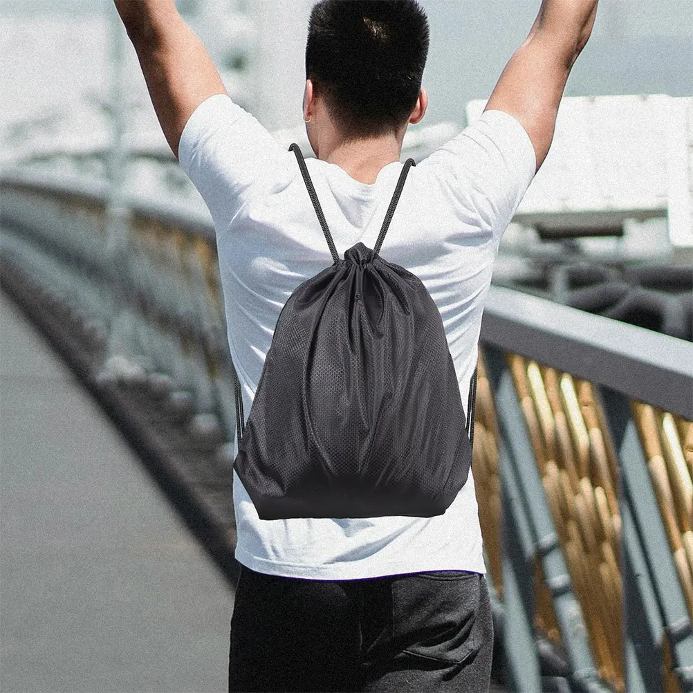 

2Pcs Waterproof Storage Bag Drawstring Backpack Multi-Functional Motorcycle Electric Bike Mountain Bike Black