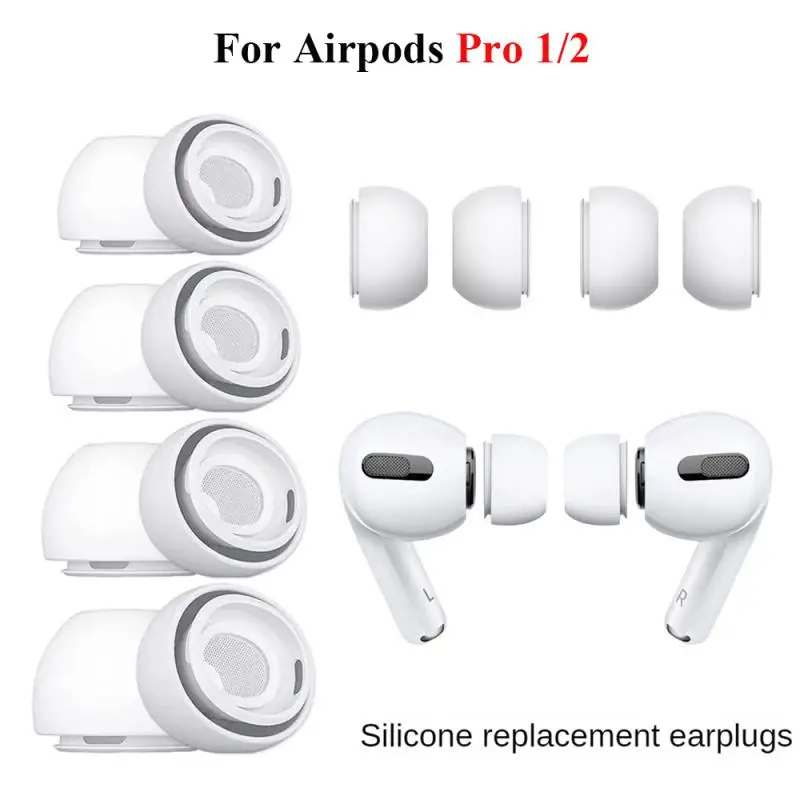 

Replacement Earplugs for Airpods Pro 1/2 Soft Silicone Anti-dust Noise Reduction Ear Tips Protective Earphone Accessories