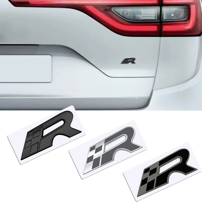 Metal 3D R Front Grille Sticker Car Rear Trunk Body Emblem Badge for SEAT Leon Ibiza 300 6J 6L Alhambra Exeo Altea Ateca cupra