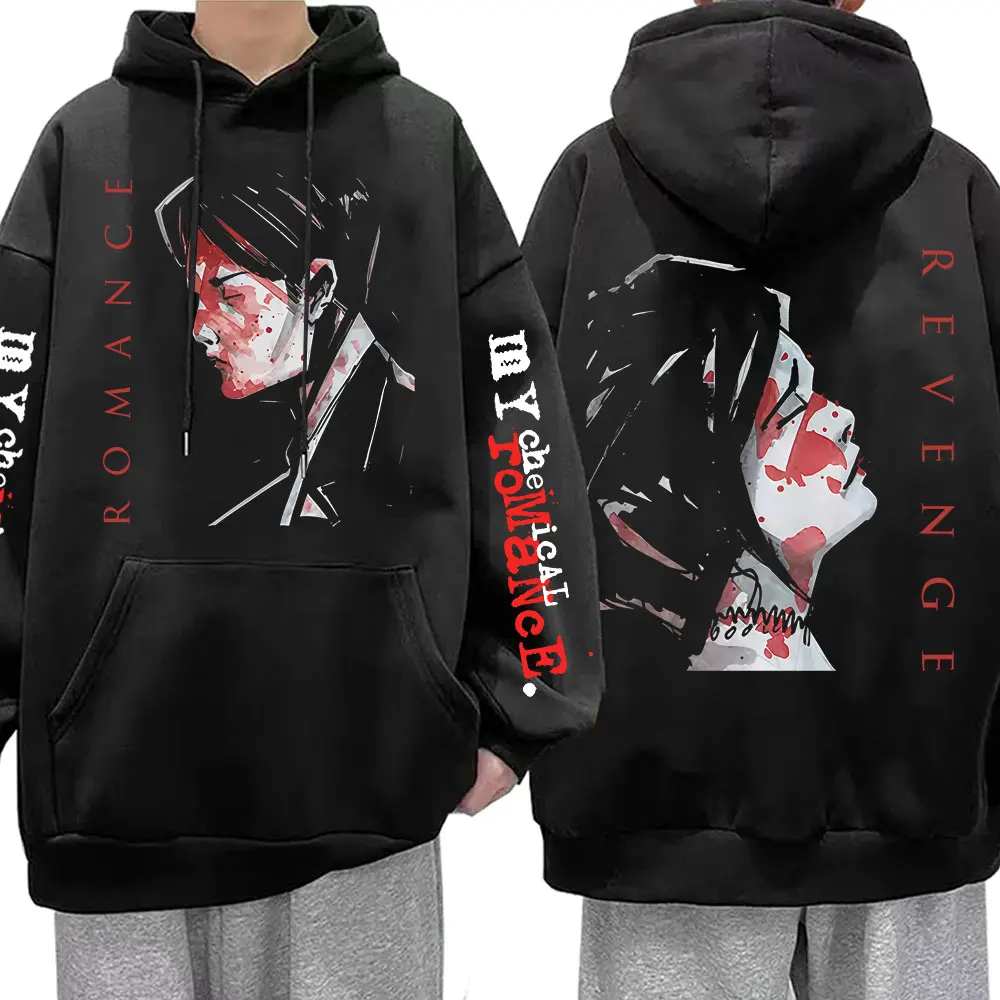 

My Chemical Romance Band Hoodie Three Cheers for Sweet Revenge Print Pullover Hoodies Men Women Rock Punk Emo Hooded Sweatshirt